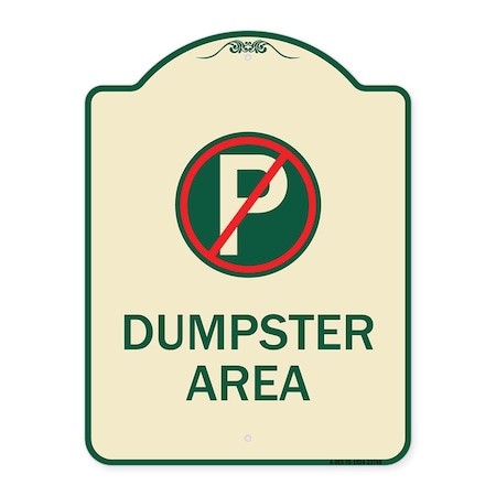 Afterprints No Parking Do Not Block Dumpster Rule Aluminum Sign – 8x12, 12x18, 18x24 – Weatherproof
